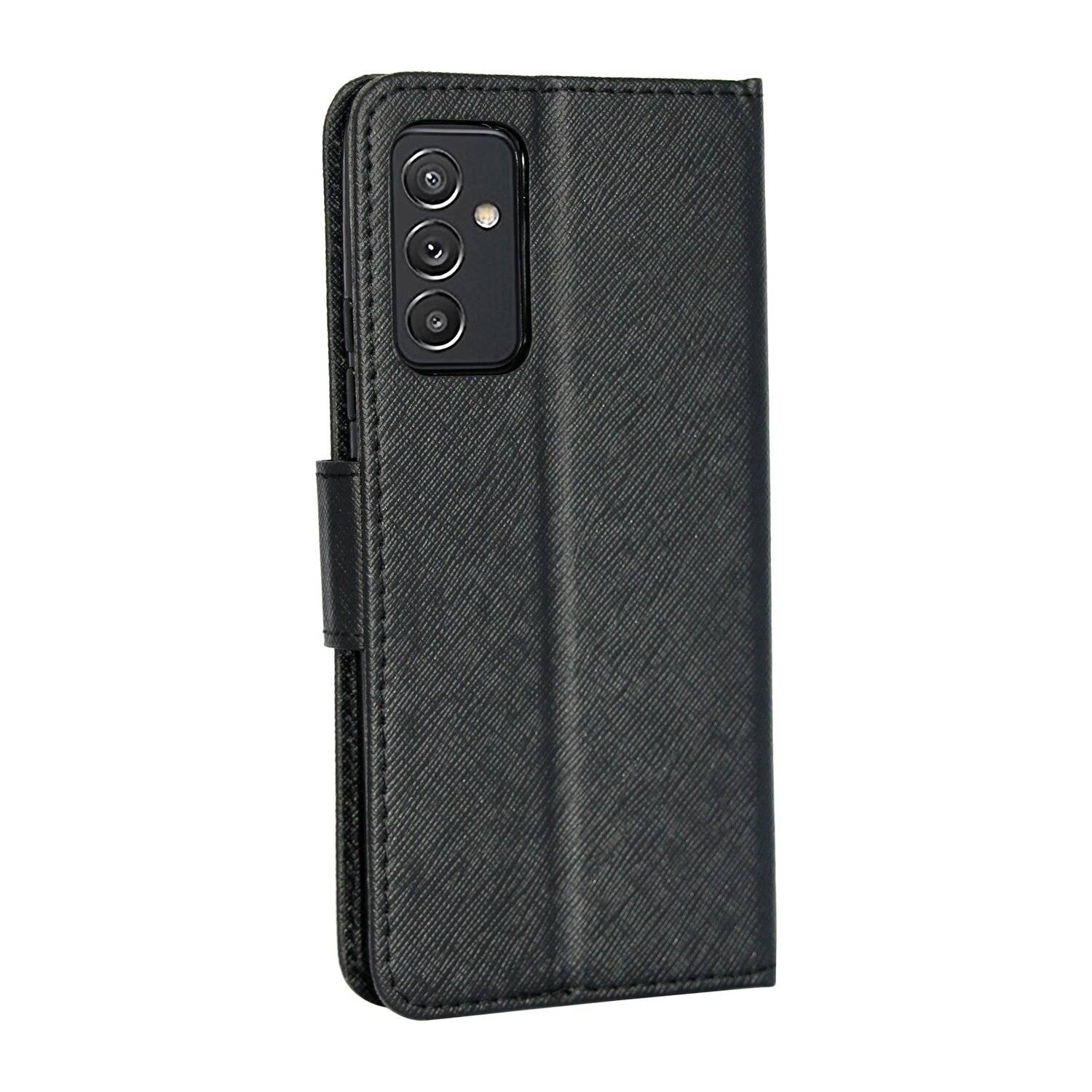 Buch Tasche "Fancy" für SAMSUNG GALAXY A82 (A826S) Handy Hülle Etui Schutzhülle mit Standfunktion, Kartenfach Schwarz