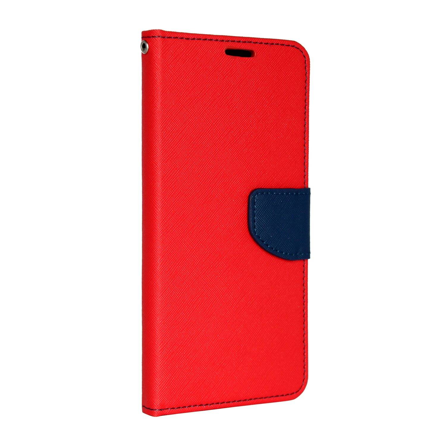 Buch Tasche "Fancy" für SAMSUNG GALAXY A82 (A826S) Handy Hülle Etui Schutzhülle mit Standfunktion, Kartenfach Rot-Blau