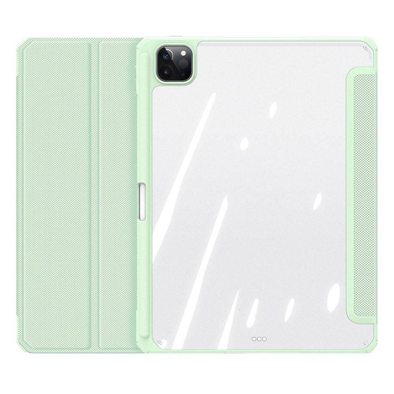 Dux Ducis Toby Eco-Leather Tablet-Ledertasche für iPad Pro 12.9" 2020 mit Smart-Sleep Funktion Wake-Up Stifthalter Grün