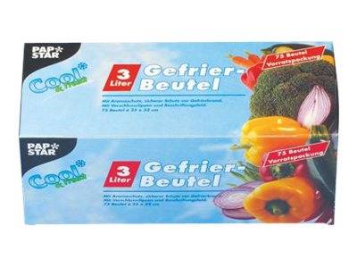 PAPSTAR - Gefrierbeutel - 3 L - Blau (Packung