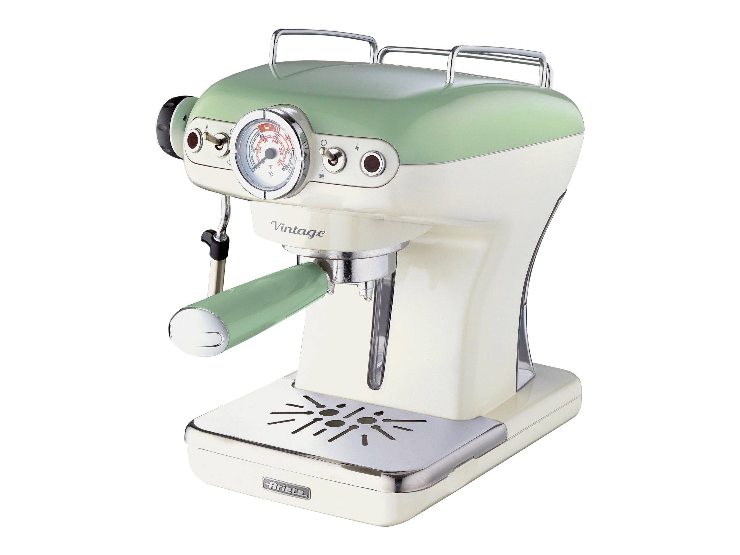 Ariete 1389 Vintage - Kaffeemaschine mit Milchaufschäumer15 bar - grün