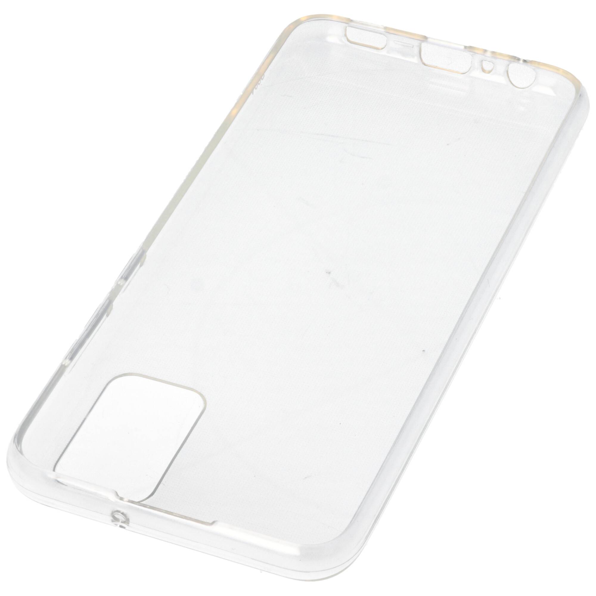 Hülle passend für Samsung Galaxy A02 S - transparente Schutzhülle, Anti-Gelb Luftkissen Fallschutz Silikon Handyhülle ro