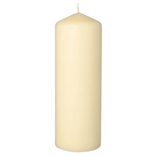 Stumpenkerze Ø 70 mm · 200 mm creme. Material: Paraffin. Farbe: creme