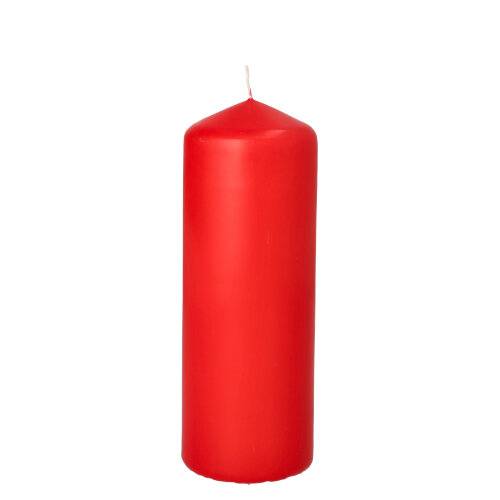 Stumpenkerze Ø 60 mm · 165 mm rot. Material: Paraffin. Farbe: rot