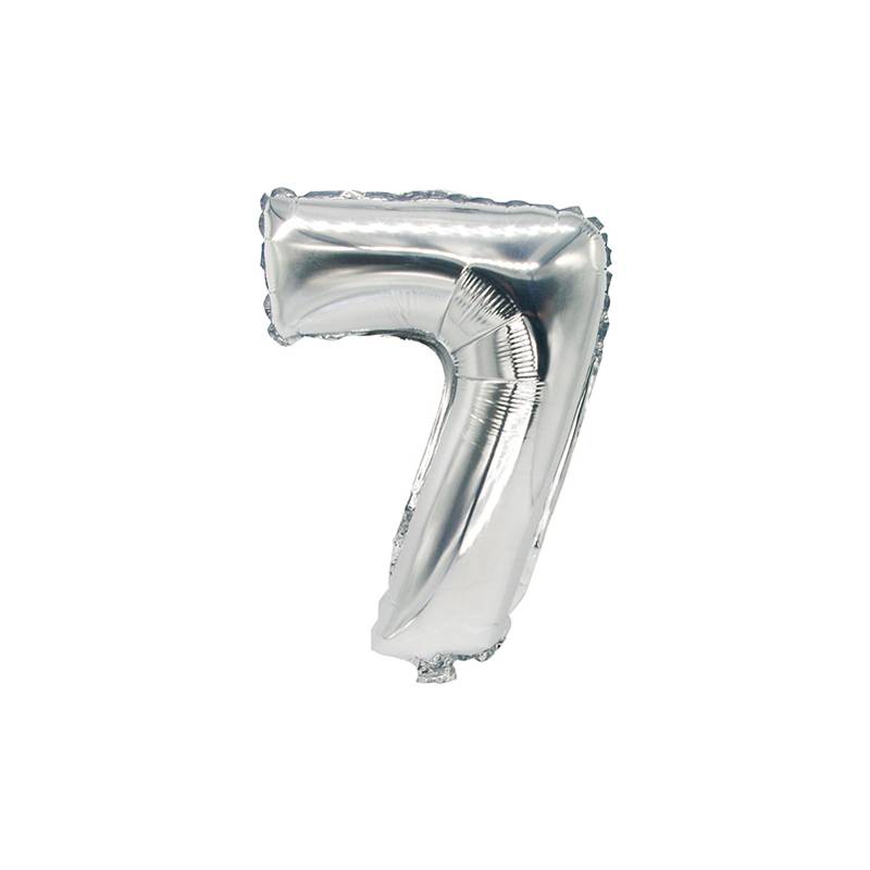 PAPSTAR Folienballon "Zahlen", Ziffer: 7, silber