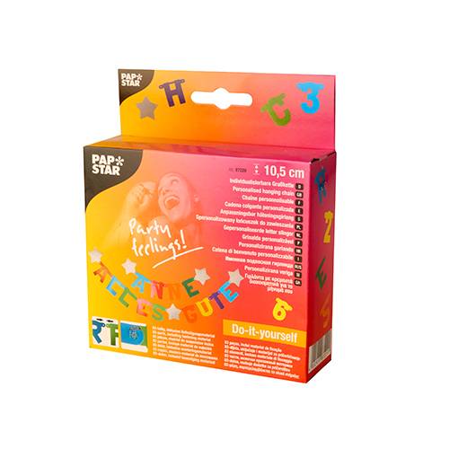 Grußkette, individualisierbar. Material: Pappe. Farbe: farbig