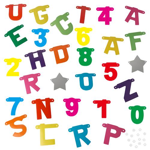 Grußkette, individualisierbar. Material: Pappe. Farbe: farbig