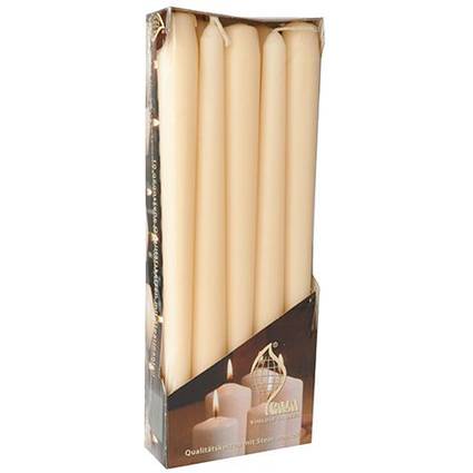 FLAVOUR by Gala Leuchterkerzen, 20 mm, creme, 10er Pack