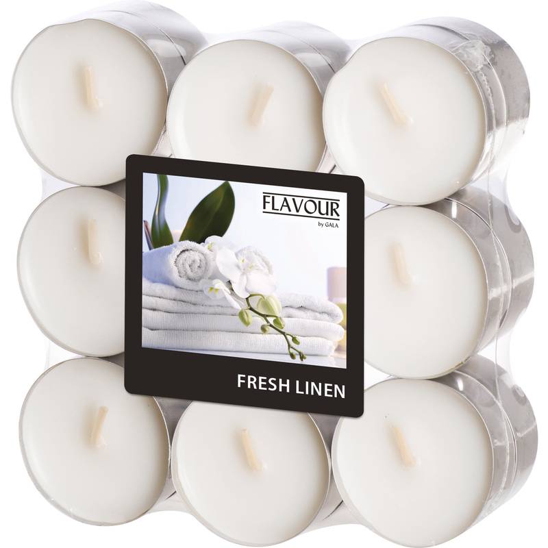 FLAVOUR by Gala Duft-Teelichter "Fresh Linen"