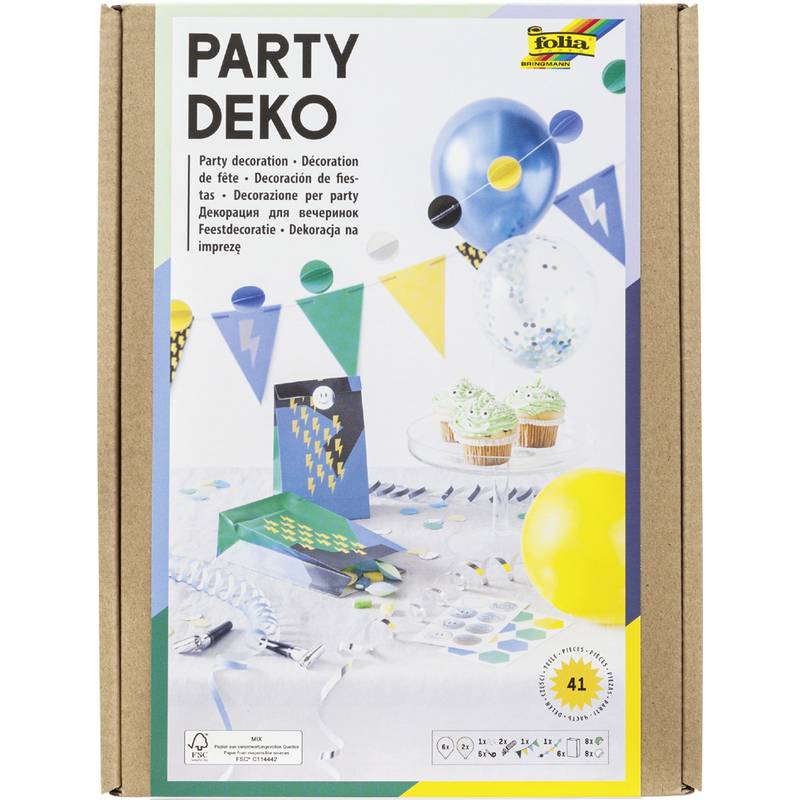 folia Party-Dekobox "Boys", 41-teilig