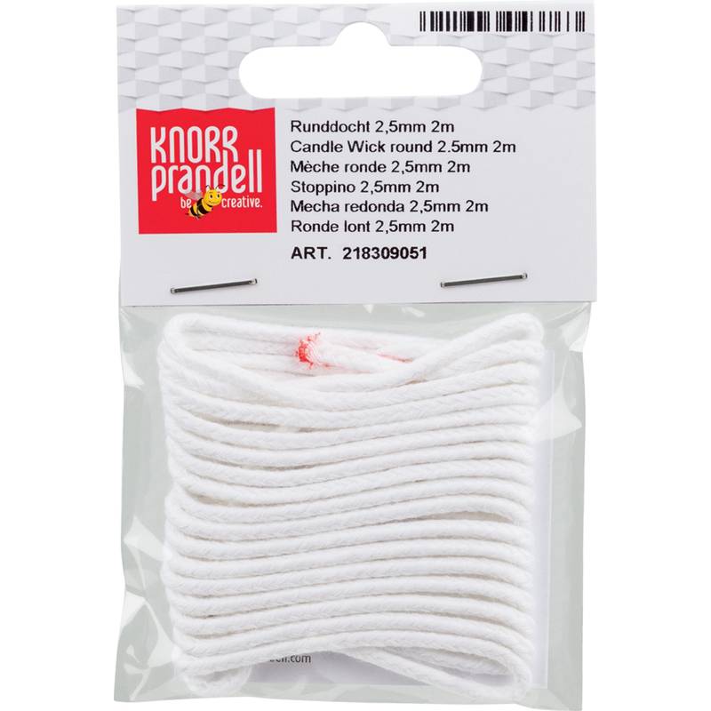 KNORR prandell Runddocht, Durchmesser: 2,5 mm, weiß
