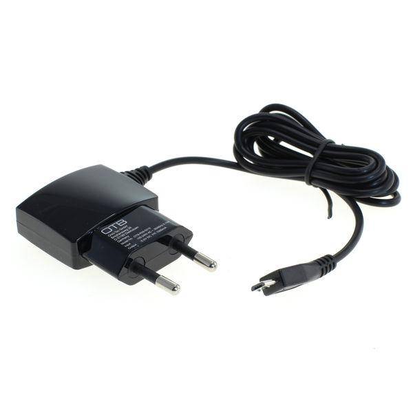 Micro USB Netzteil / Ladeadapter, 5V / 1A, flache Bauform, schwarz