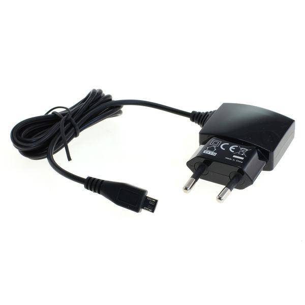 Micro USB Netzteil / Ladeadapter, 5V / 1A, flache Bauform, schwarz