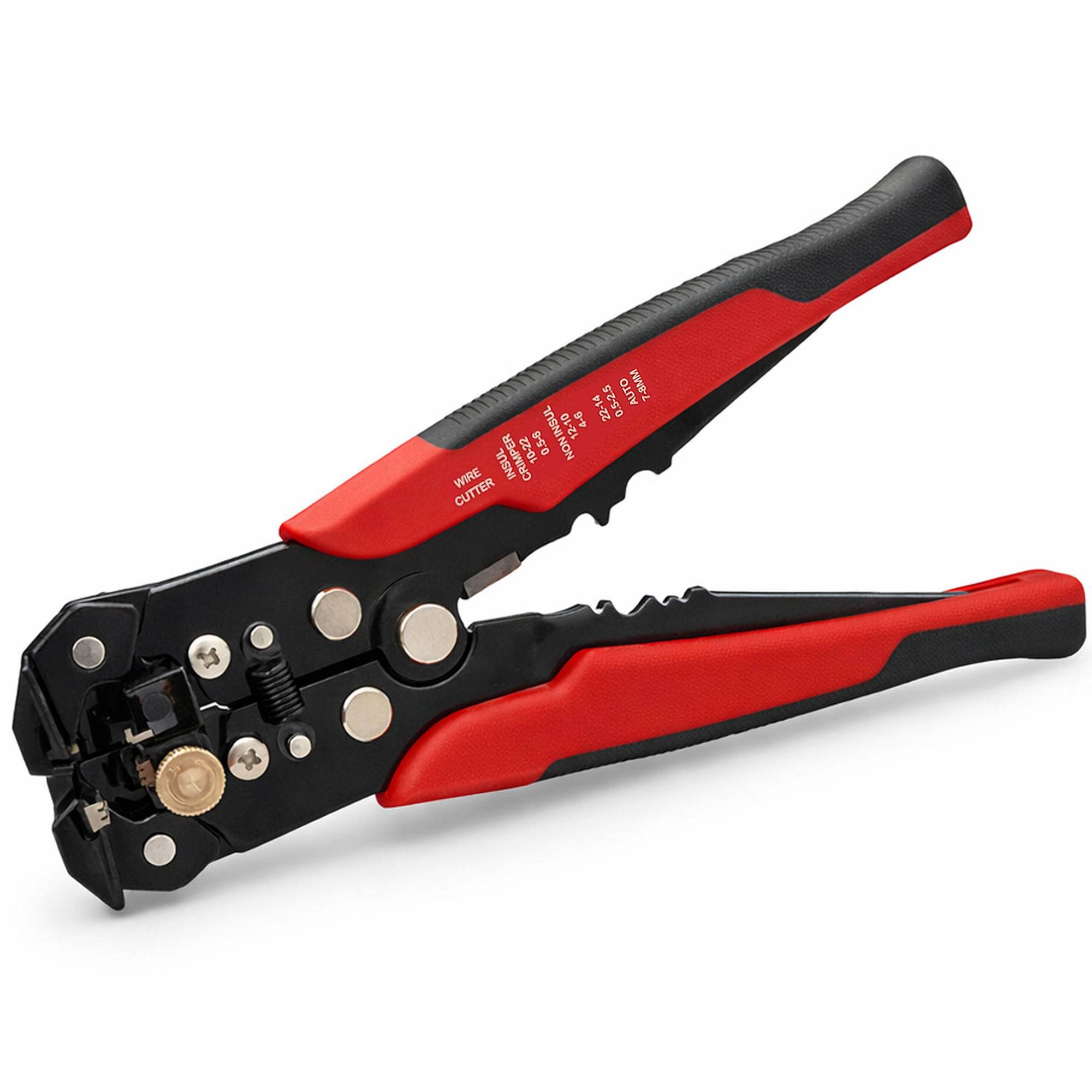 PremiumX PX-103 Crimpzange Kabelschuhzange Presszange Zange Abisolierwerkzeug inkl. Kabelschneider für Kabelschuhe Satelliten-Kabelsteckverbinder