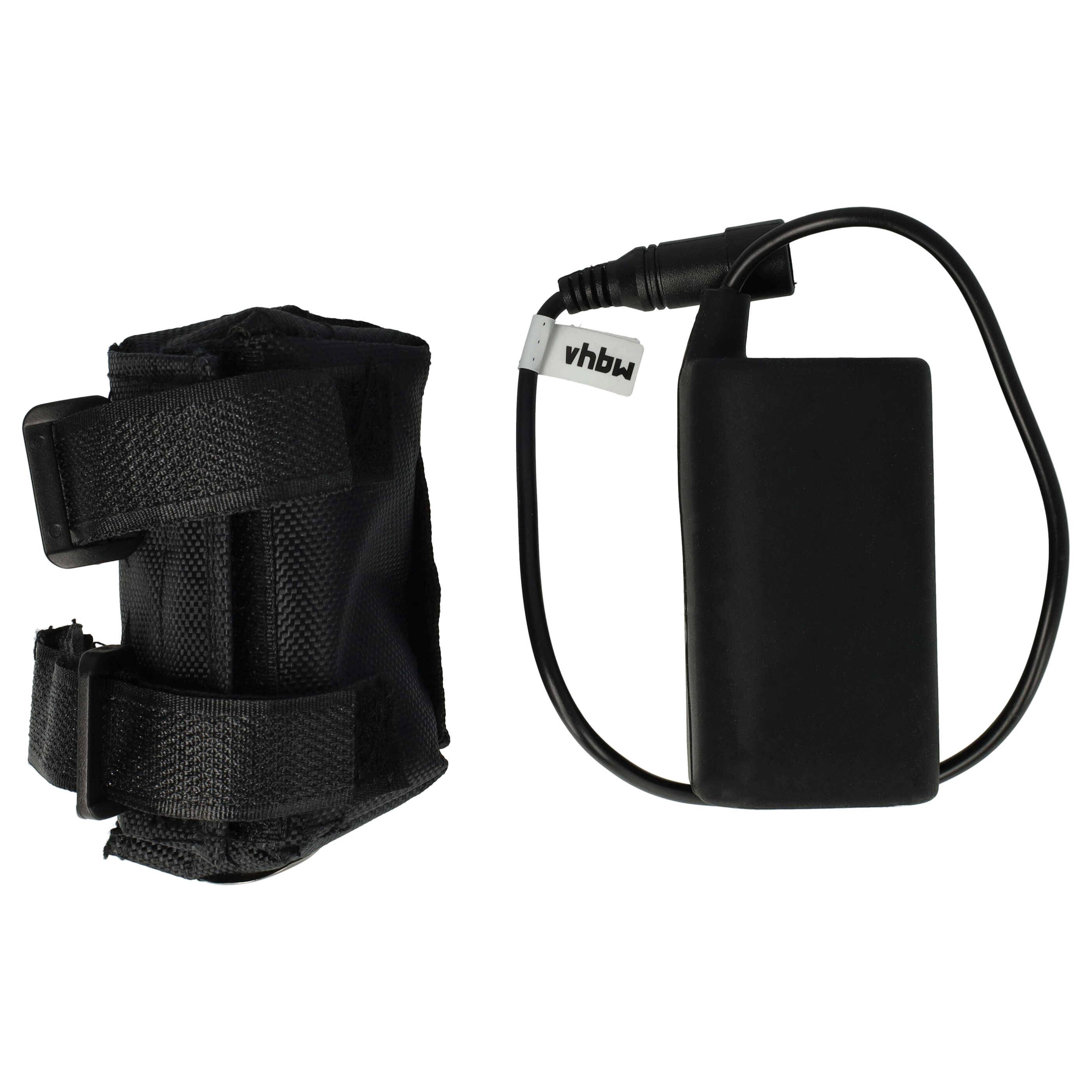 vhbw Akkupack für Fahrradlampen (5200 mAh, 8,4 V, Li-Ion), wasserabweisendes Gewebe