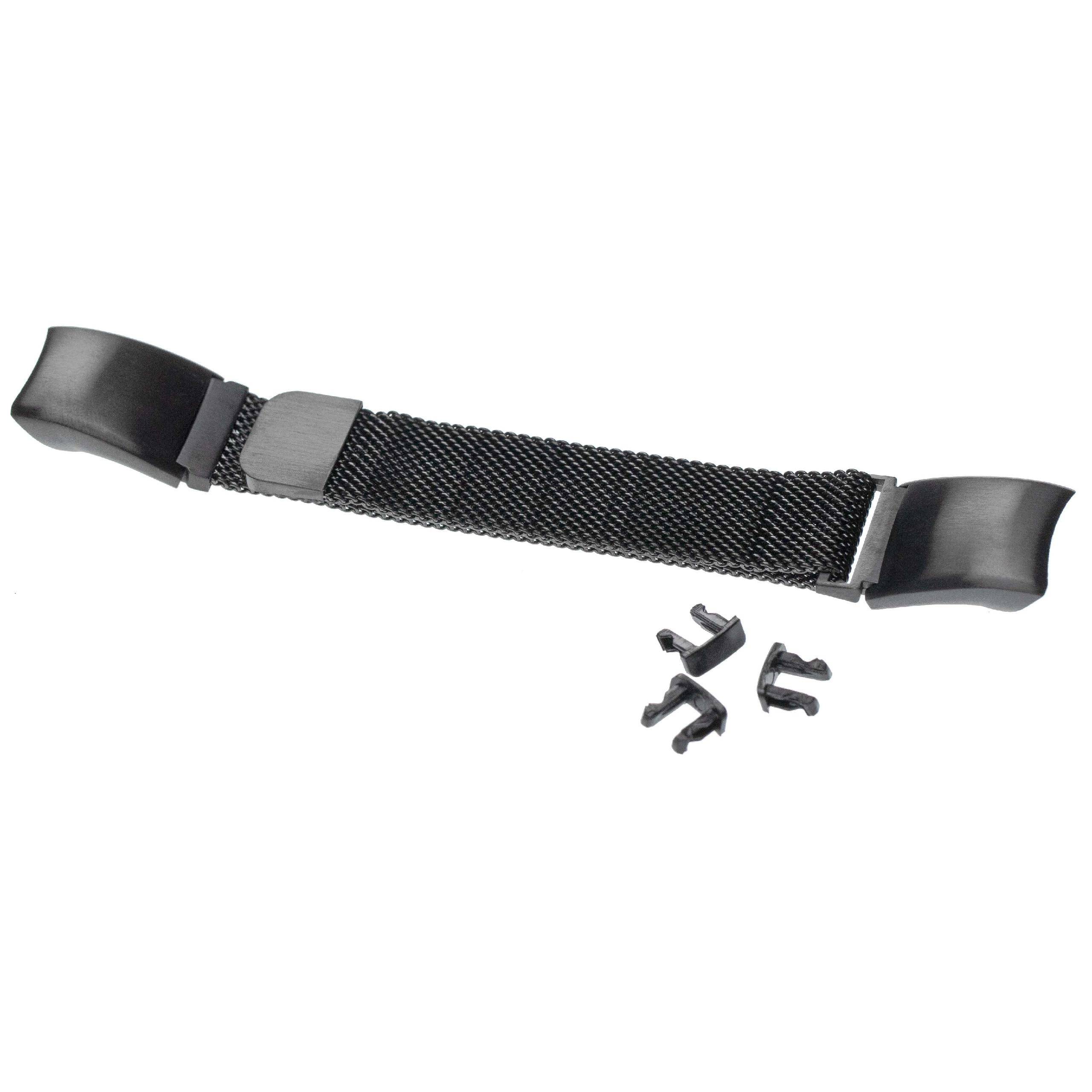 vhbw Ersatz Armband kompatibel mit Huawei Honor Band 4 CRS-B19 Fitnessuhr, Smartwatch - 23 cm Edelstahl schwarz