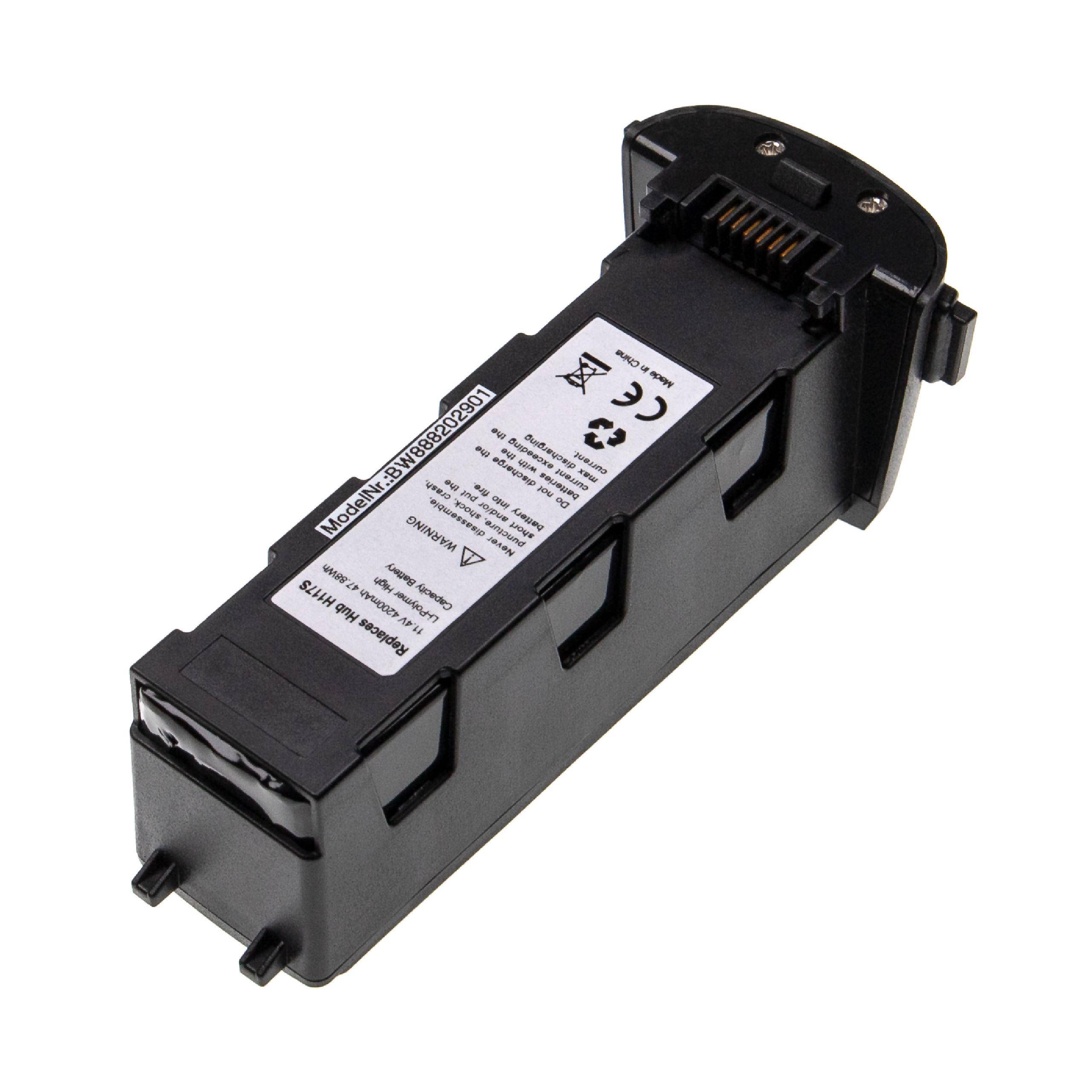 vhbw Akku kompatibel mit Hubsan Zino H117S Drohne Multicopter Quadrocopter (4200mAh, 11,4V, Li-Polymer)