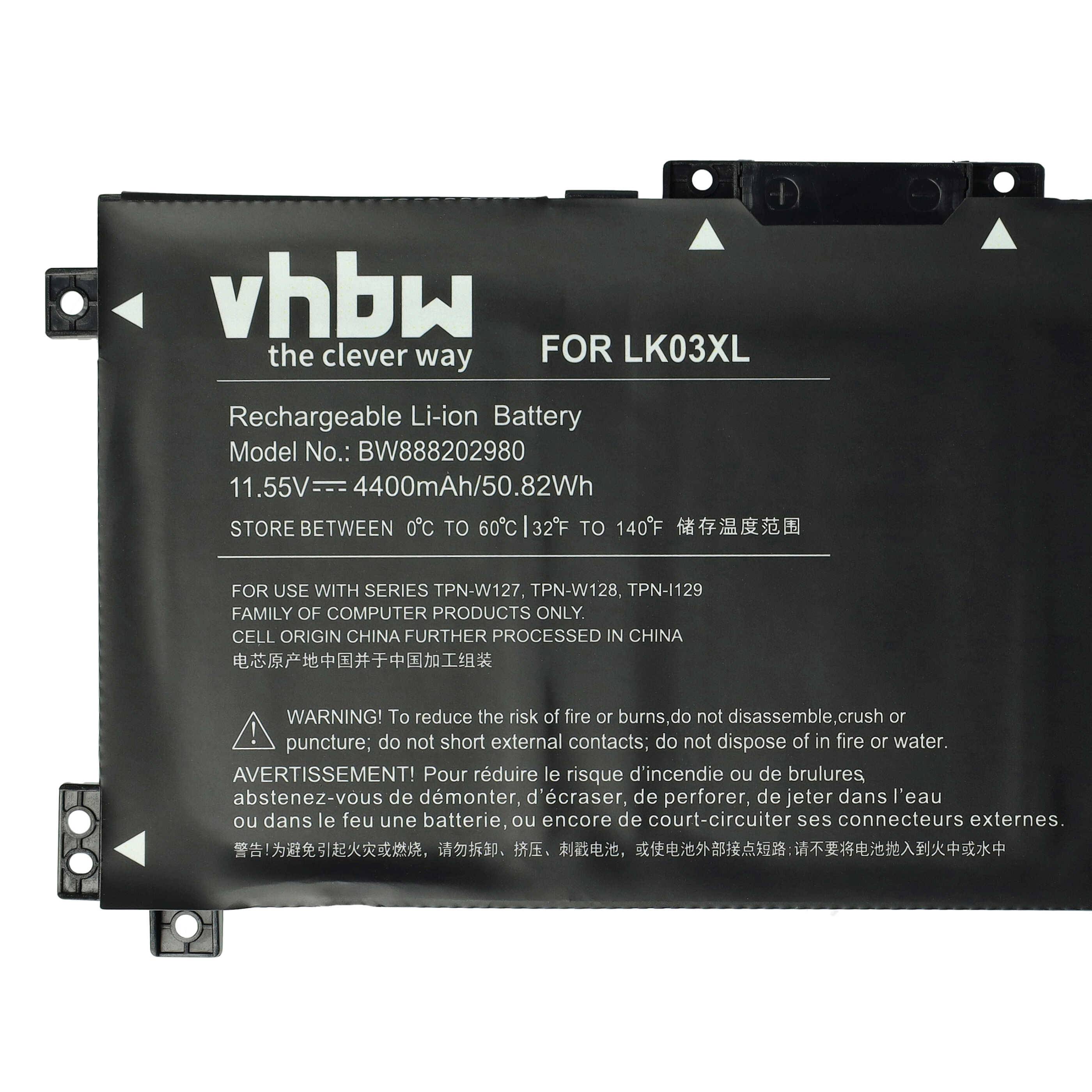 vhbw Akku kompatibel mit HP Envy X360 15 CN1004NO, CN1003NX, CN1007NA, CN1005NG, CN1003NW Notebook (4400 mAh, 11,55 V, Li-Polymer)