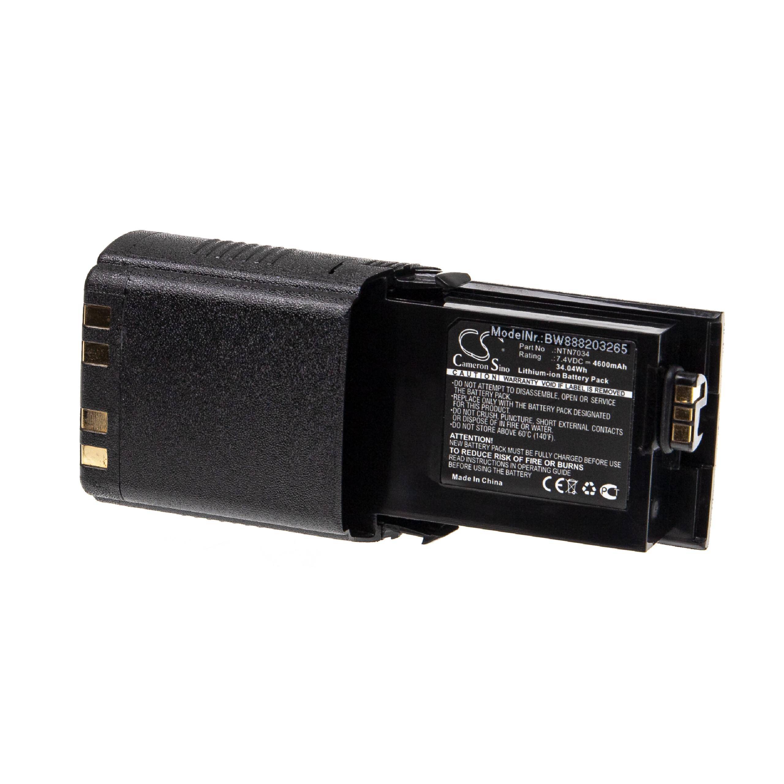vhbw Akku Ersatz für Motorola NNTN7038A, NNTN7038B, NNTN8921, NNTN8921A, NNTN8921B für Funkgerät, Walkie Talkie (4600mAh, 7,4V, Li-Ion)