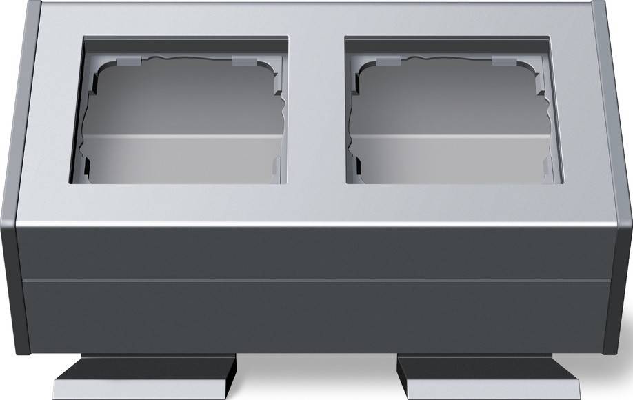 Gira Gehäuse 2-fach alu 119226