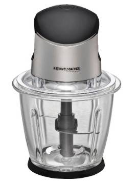 Rommelsbacher MZ 500, 1,5 l, Schwarz, Edelstahl, Glas, Edelstahl, Tasten, 500 W