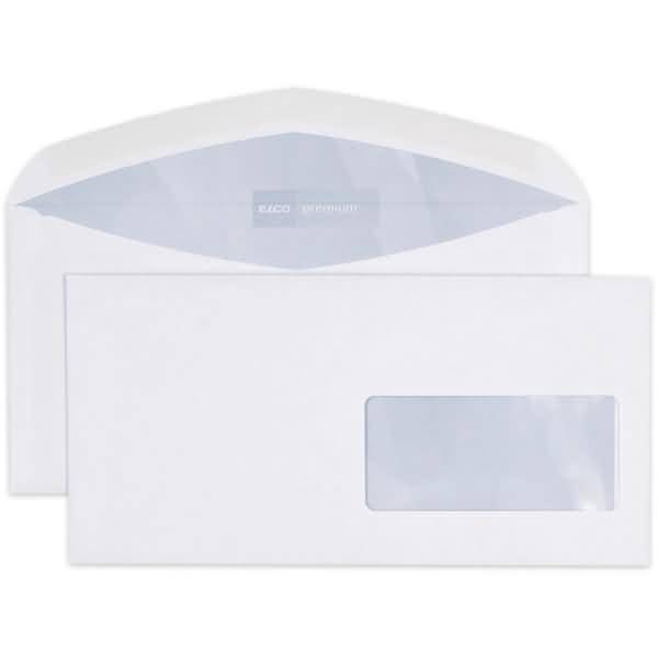 Kuvertierhülle DINlang mit Fenster 100g/qm weiß VE=500 Stück