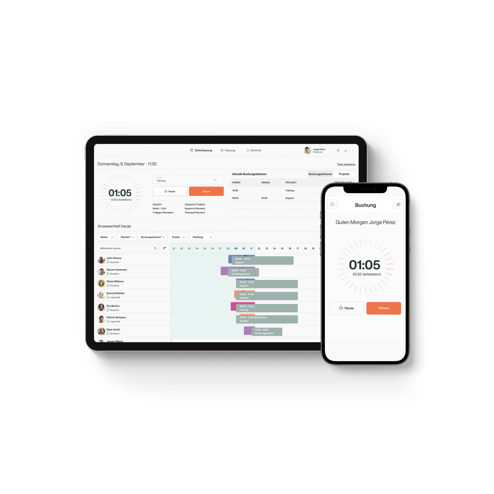 TIMEMOTO Zeiterfassungssystem TM-838SC 125-0684