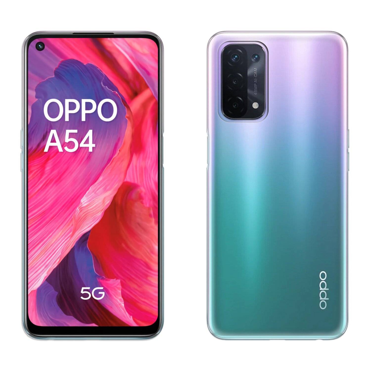 cofi1453® Silikon Hülle Basic kompatibel mit Oppo A54 5G Case TPU Soft Handy Cover Schutz Transparent
