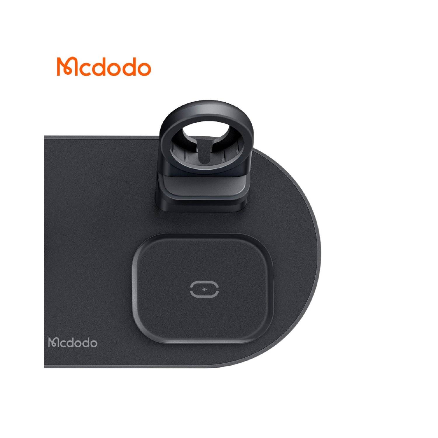 Mcdodo 3in1 Magnetisch Wireless Charger Ladestation kompatibel mit Smartphone, Watch, TWS-Kopfhörer, Schwarz