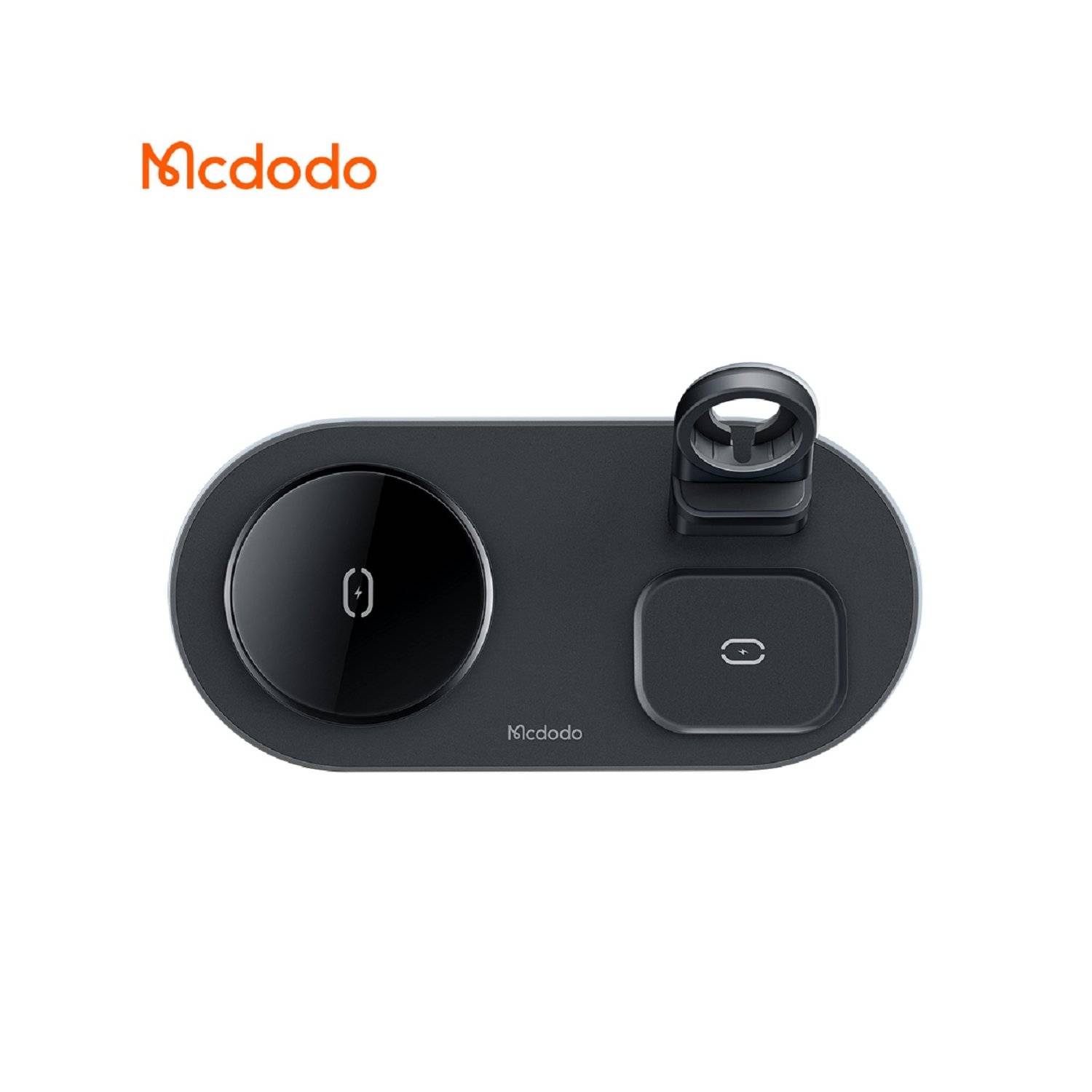 Mcdodo 3in1 Magnetisch Wireless Charger Ladestation kompatibel mit Smartphone, Watch, TWS-Kopfhörer, Schwarz