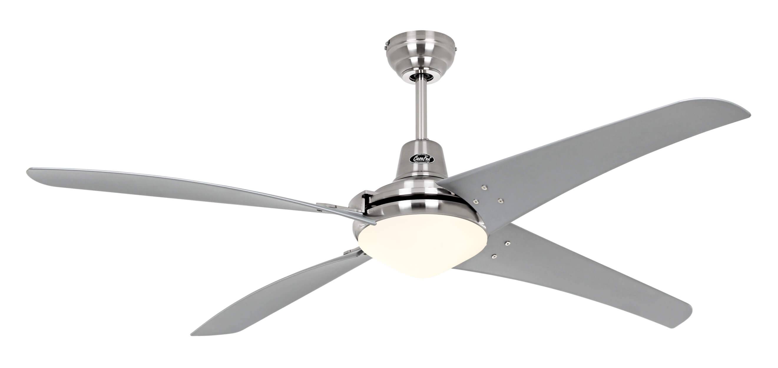 Deckenventilator Mirage Chrom 142 cm mit Licht