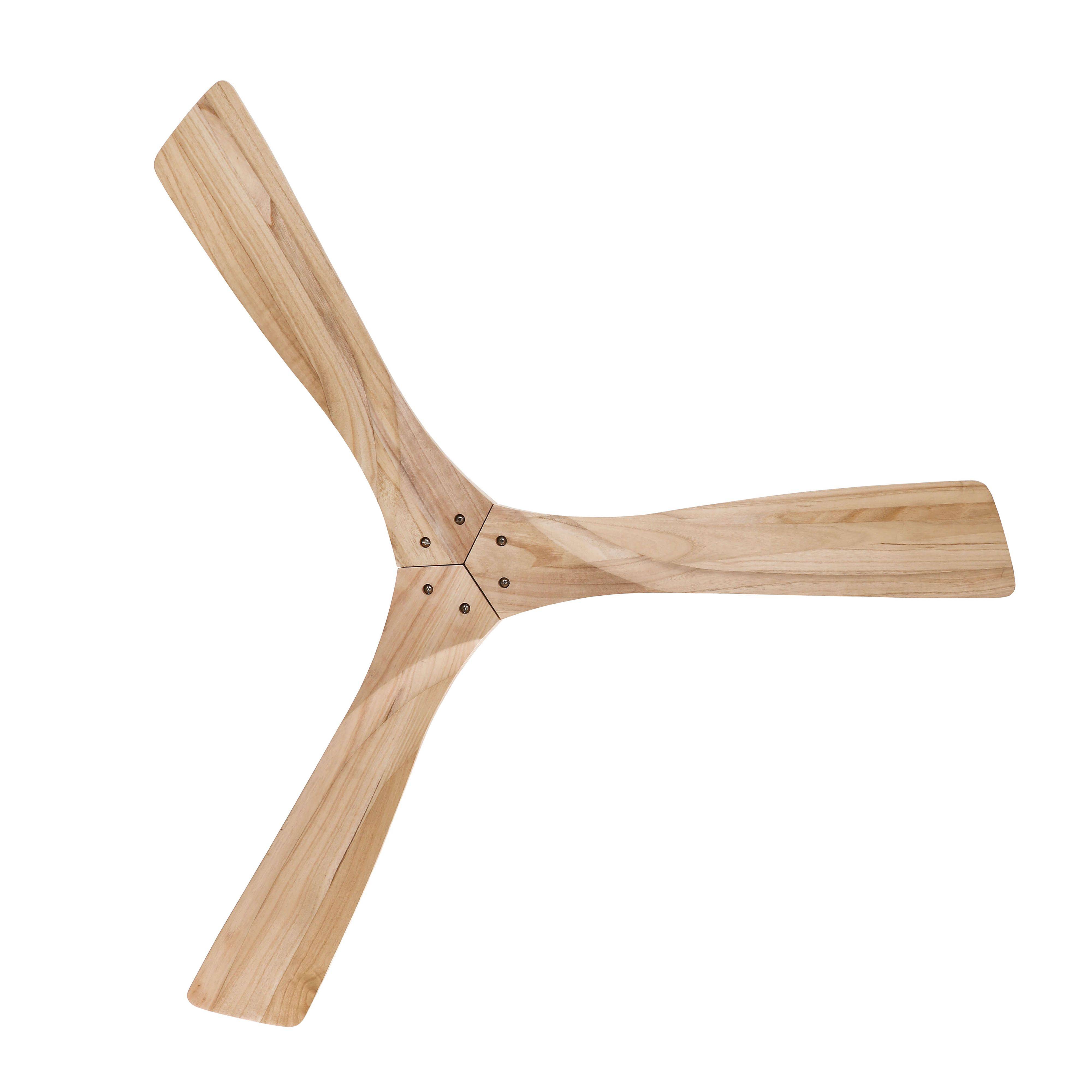 Deckenventilator Macau Chrom / Holz Natur