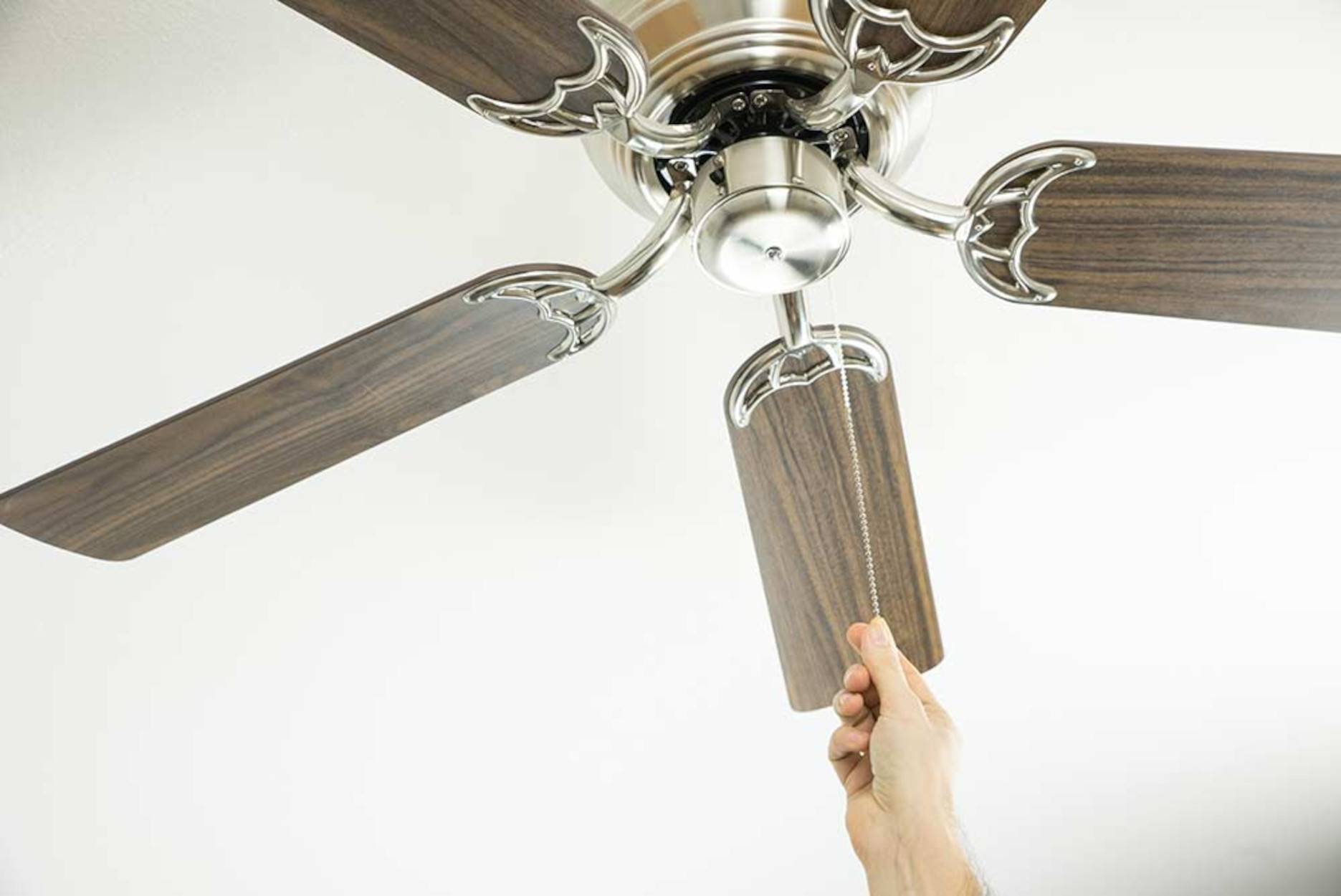 Flacher Deckenventilator Classic Flat III Chrom