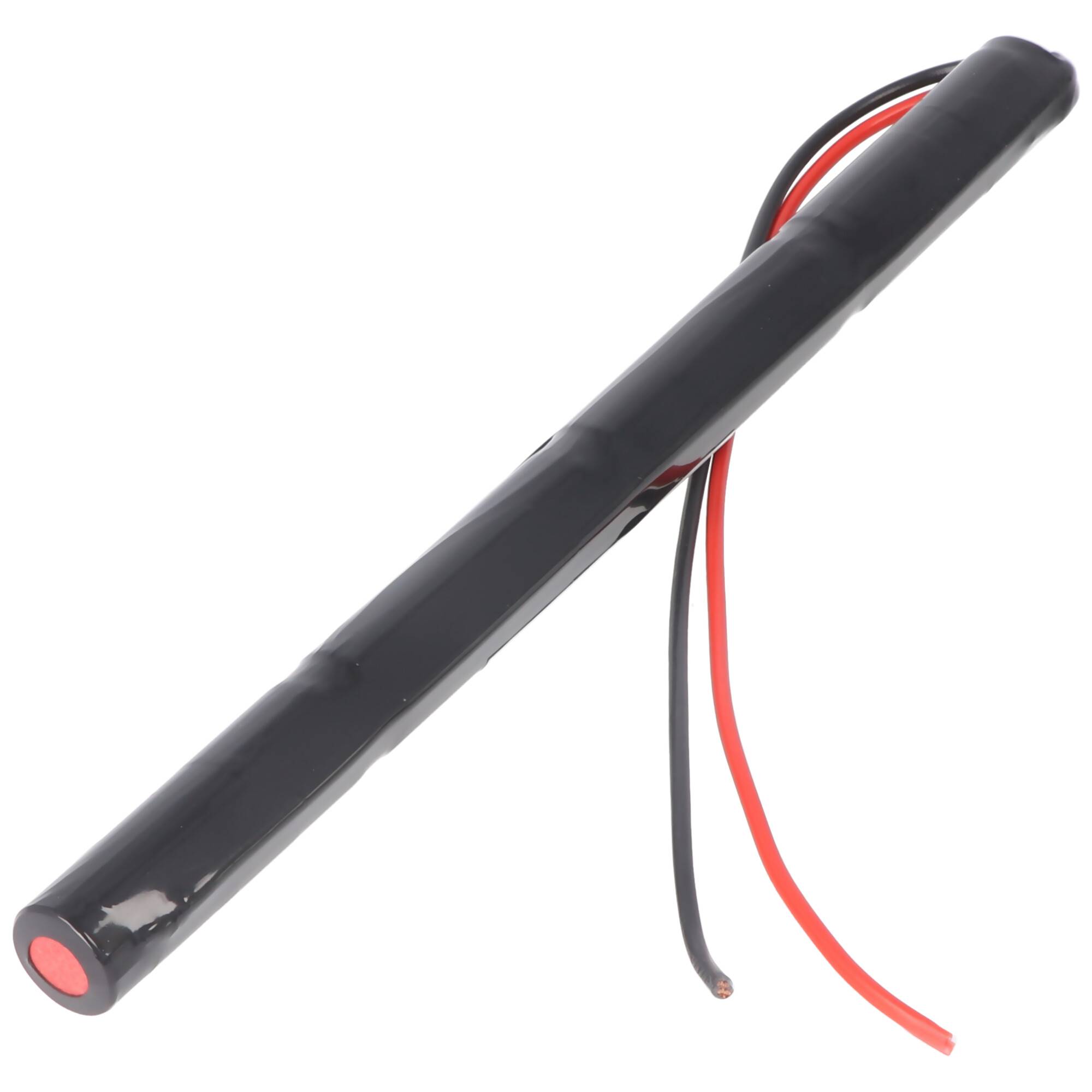 Notleuchtenakku NiCd 4,8V 800mAh L1x4 Mignon AA mit 200mm Kabel einseitig