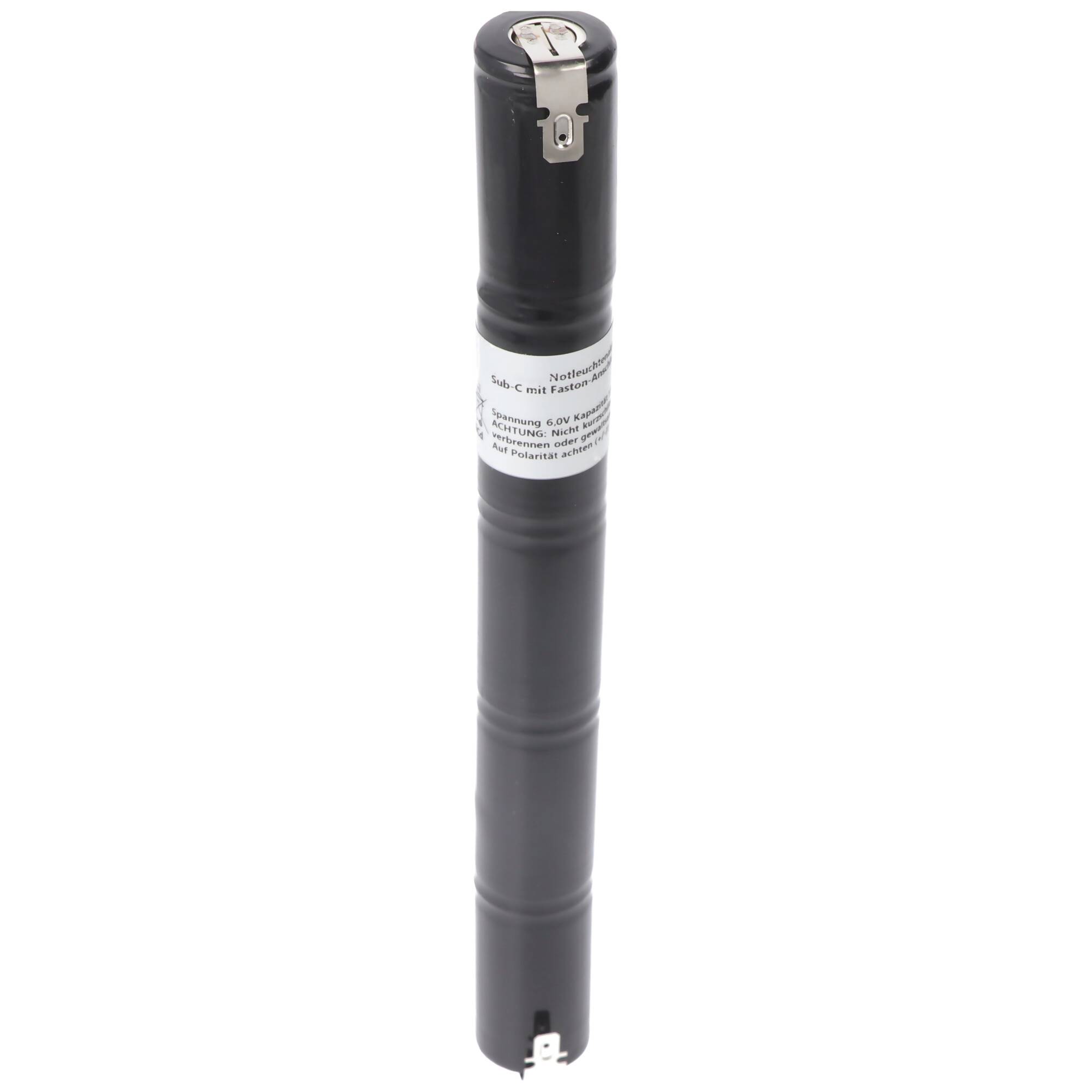 Notleuchtenakku NiMH 6V 1800mAh L1x5 Sub-C mit Faston-Anschluss passend für Zumtobel 04821260