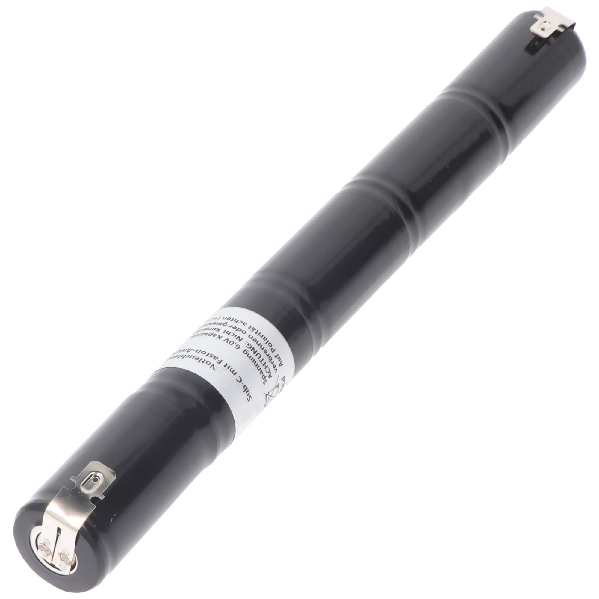 Notleuchtenakku NiCd 6,0V 1500mAh L1x5 Sub-C mit Faston-Anschluss passend für Zumtobel 04821260