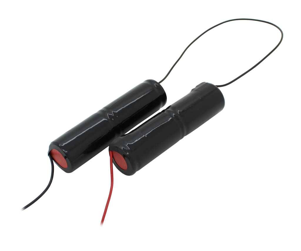 Notleuchtenakku NiMH 4,8V 4000mAh L2x2 Baby C mit 200mm Kabel beidseitig ersetzt RPower 4.8V 5000mAh