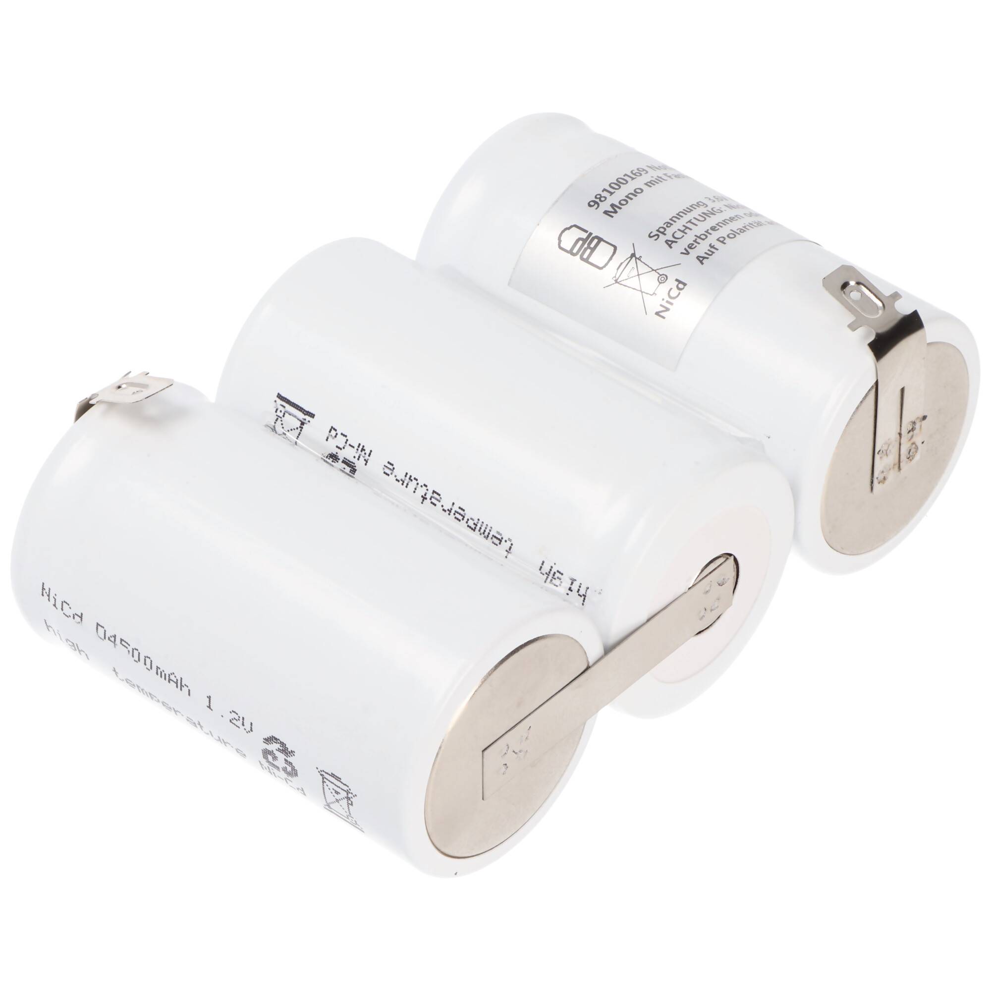 Notleuchtenakku NiCd 3,6V 4500mAh F1x3 Mono mit Faston-Anschluß