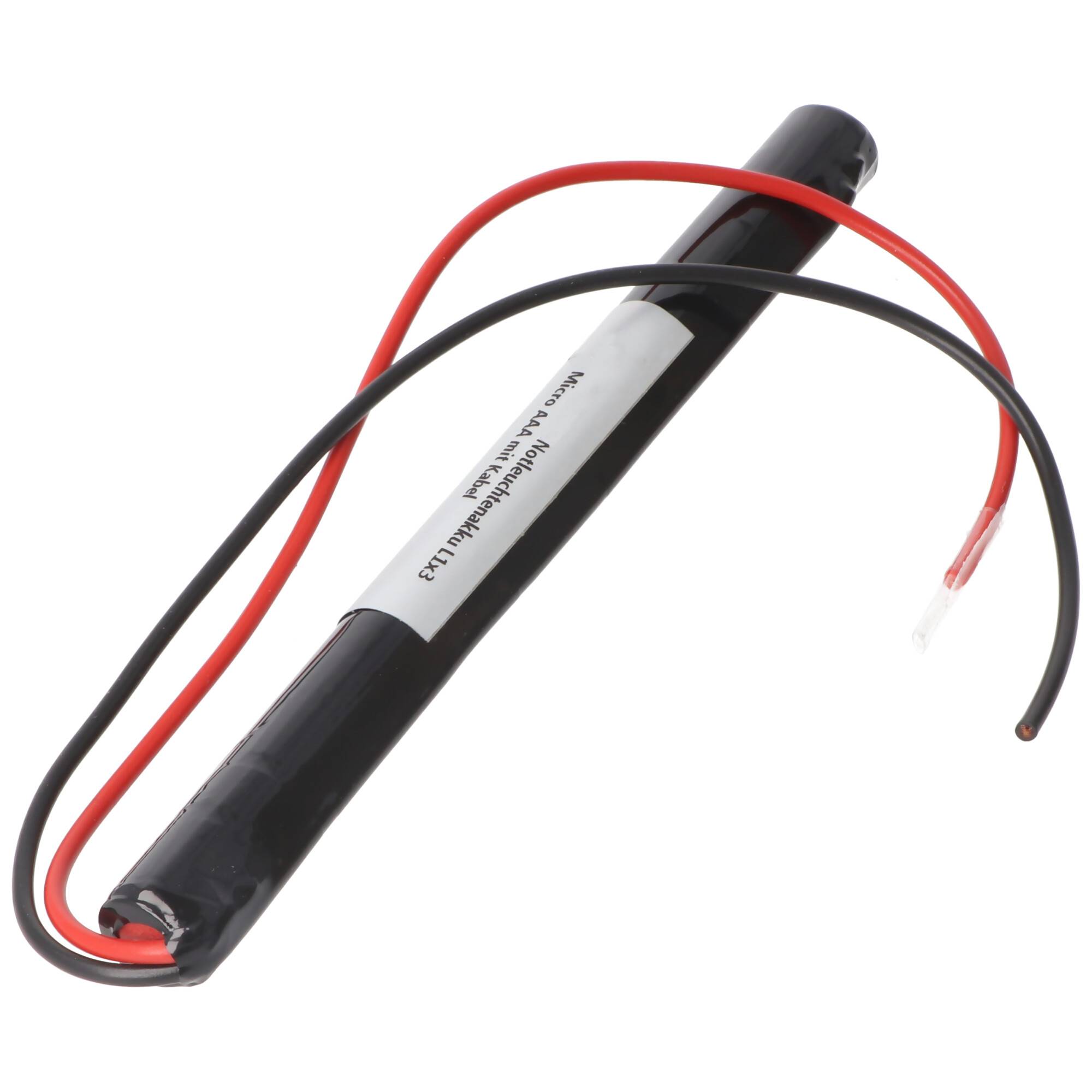 Notleuchtenakku NiMH 3,6V 600mAh L1x3 Micro AAA mit 200mm Kabel
