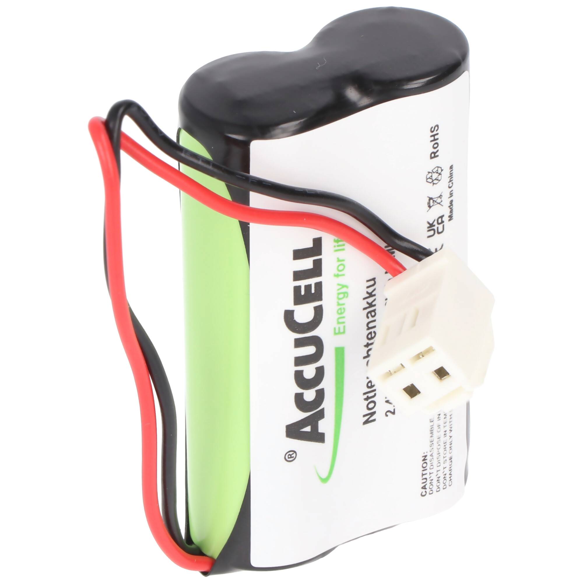 Notleuchtenakku NiMH 2,4V 1500mAh F1x2 Mignon mit 100mm Kabel ersetzt ABB 11190038V/55, ABB 11190039