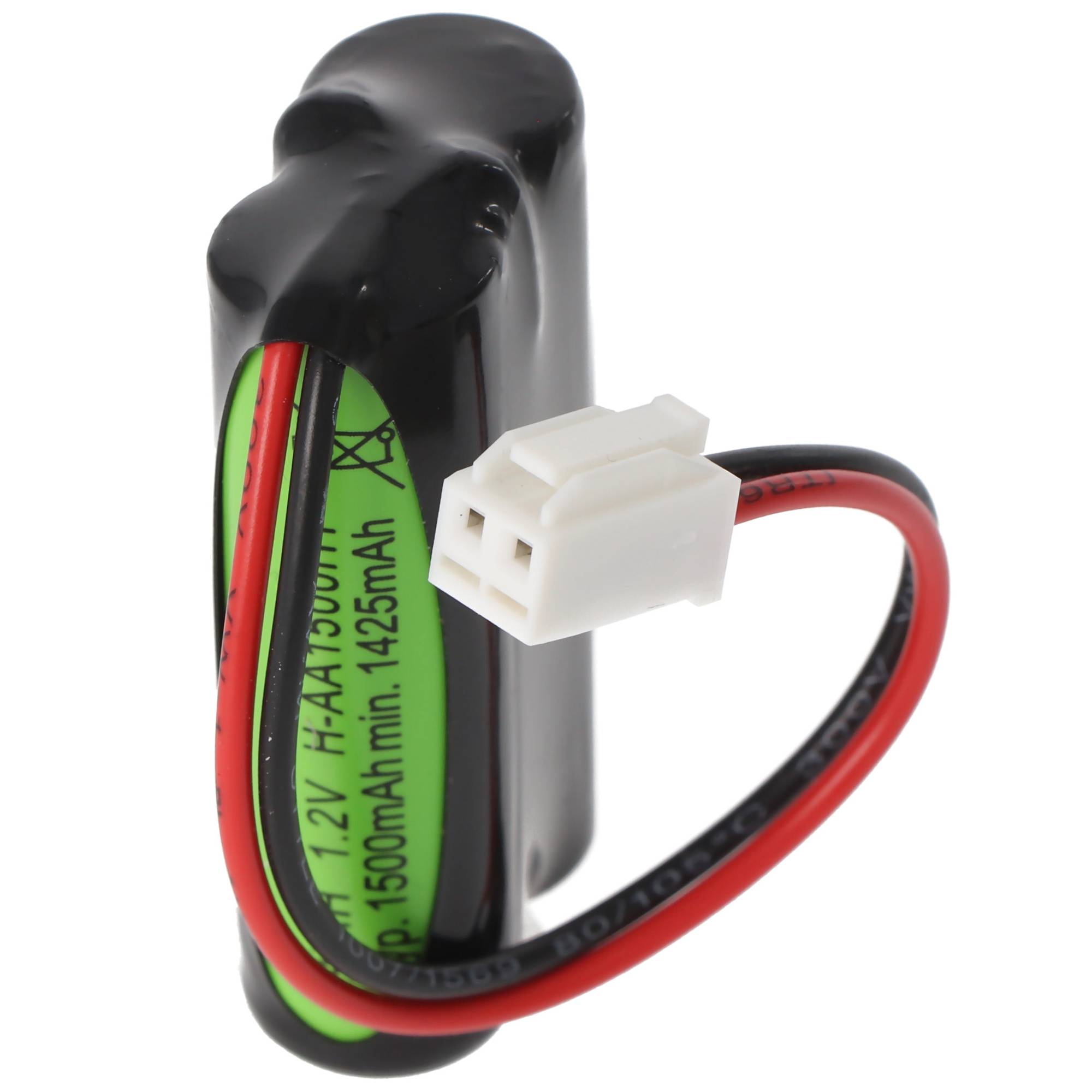 Notleuchtenakku NiMH 2,4V 1500mAh F1x2 Mignon mit 100mm Kabel ersetzt ABB 11190038V/55