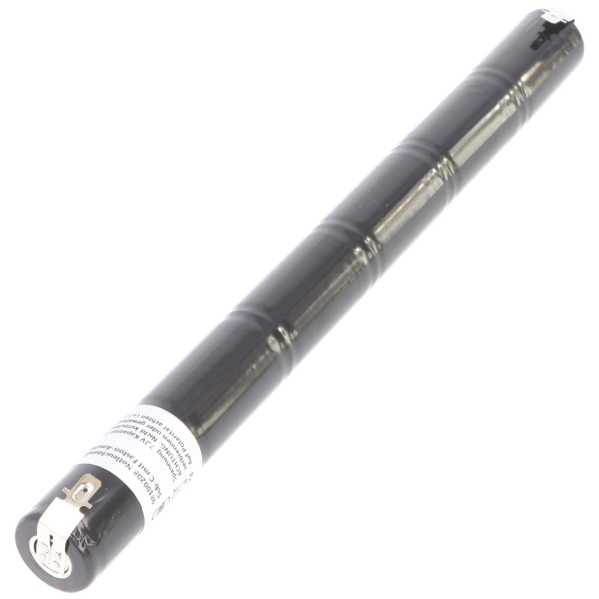 Notleuchtenakku NiMH 7,2V 1800mAh L1x6 Sub-C mit Faston-Anschluss 4,8mm