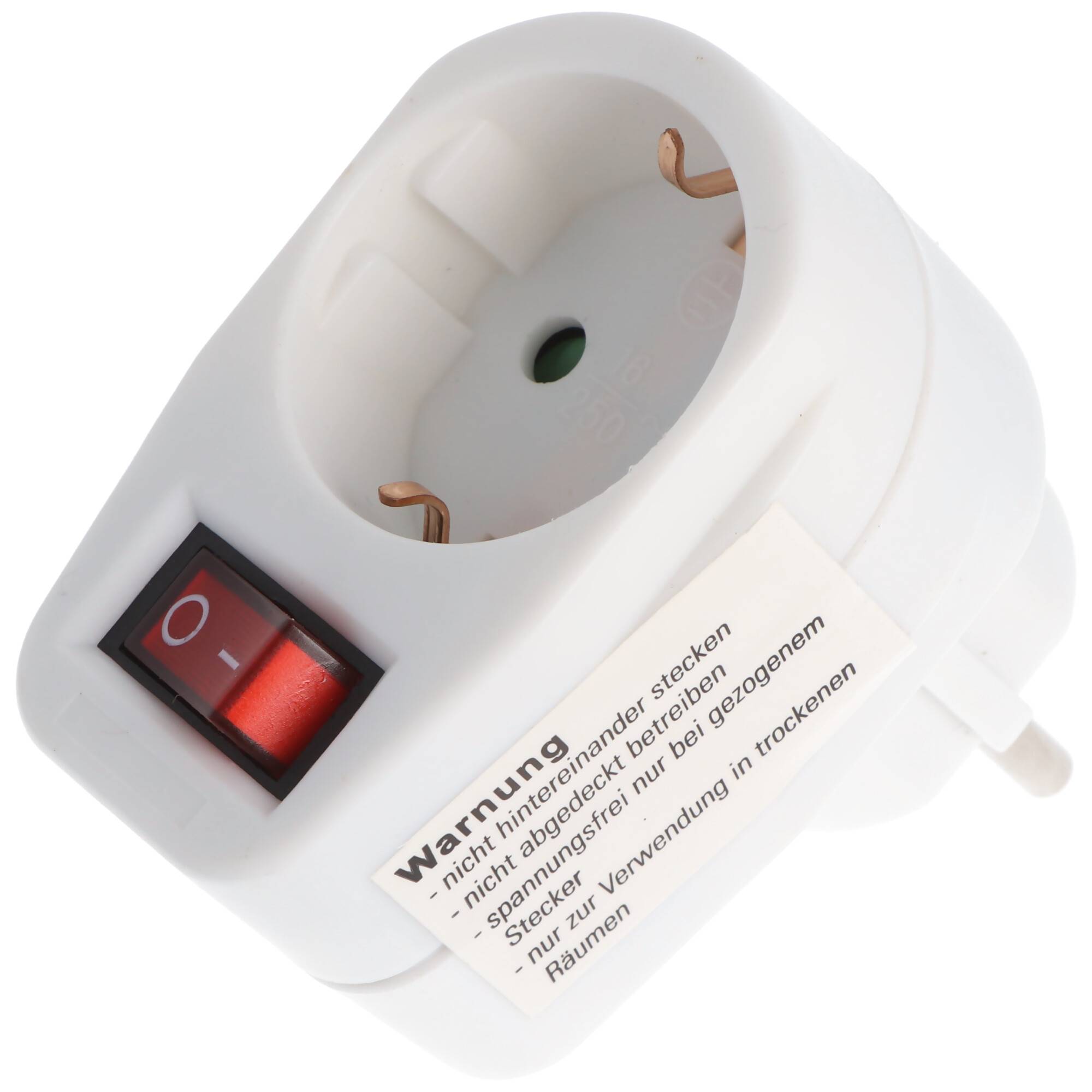 Zwischenschalter 1x Schutzkontakt weiß