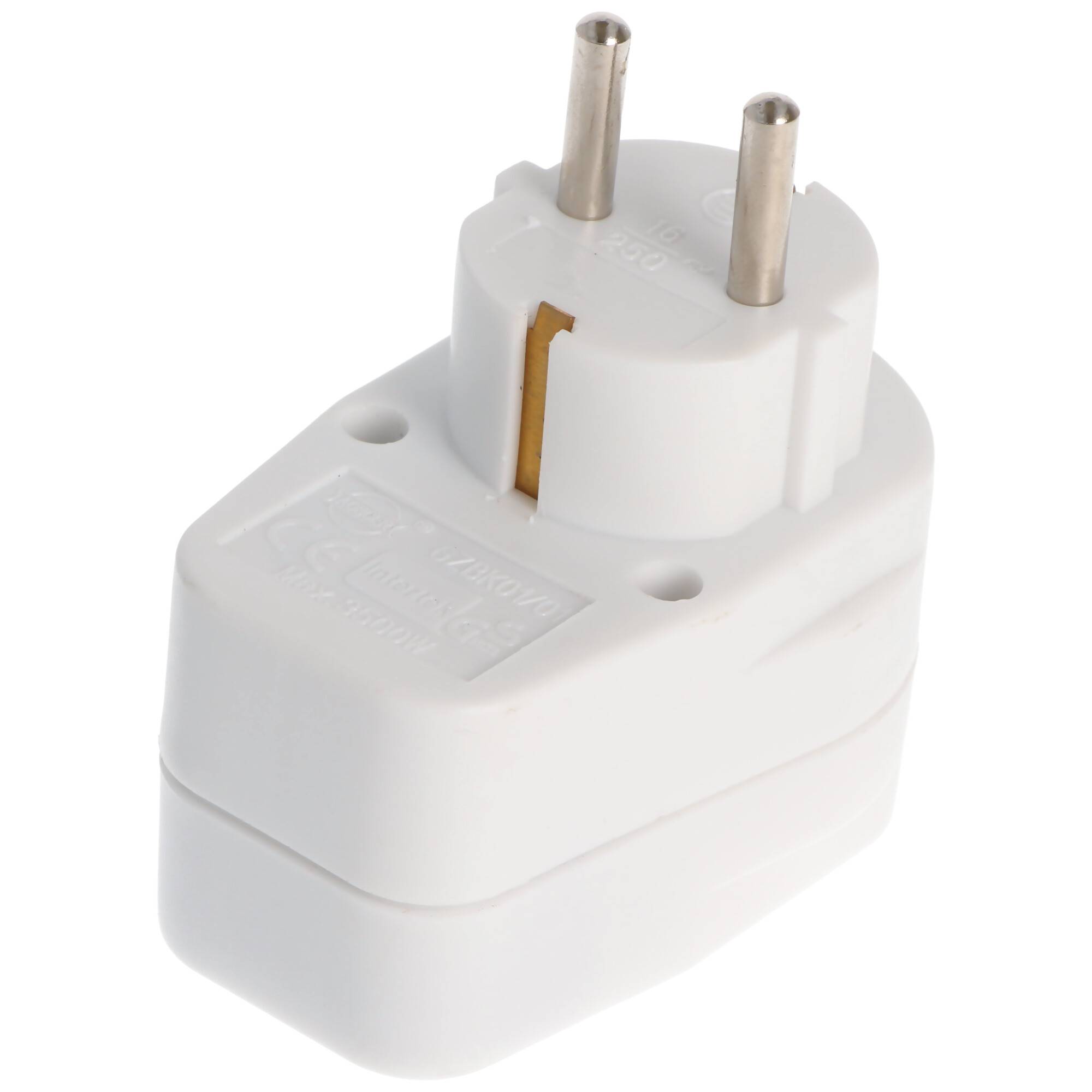 Zwischenschalter 1x Schutzkontakt weiß