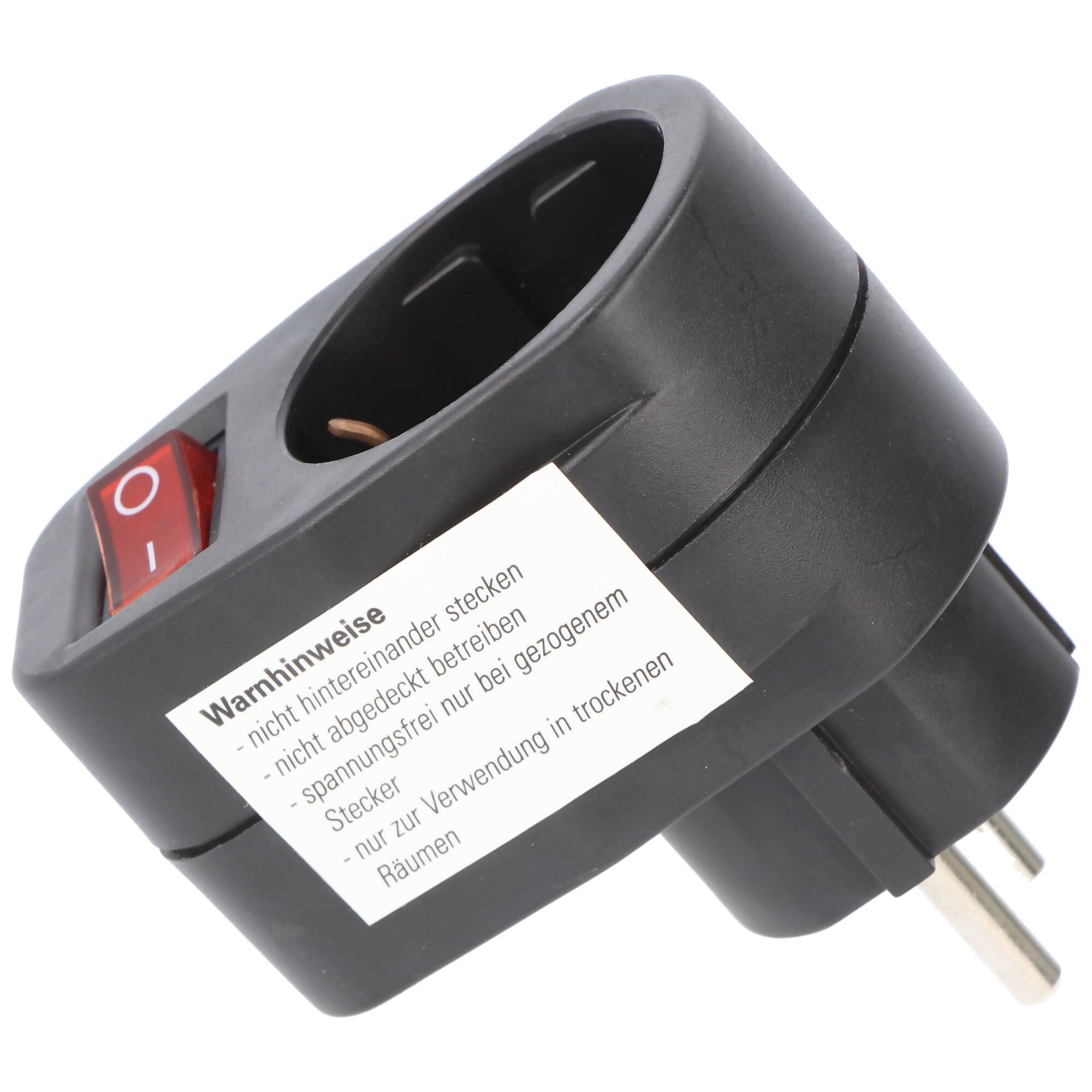 Zwischenschalter 1x Schutzkontakt schwarz