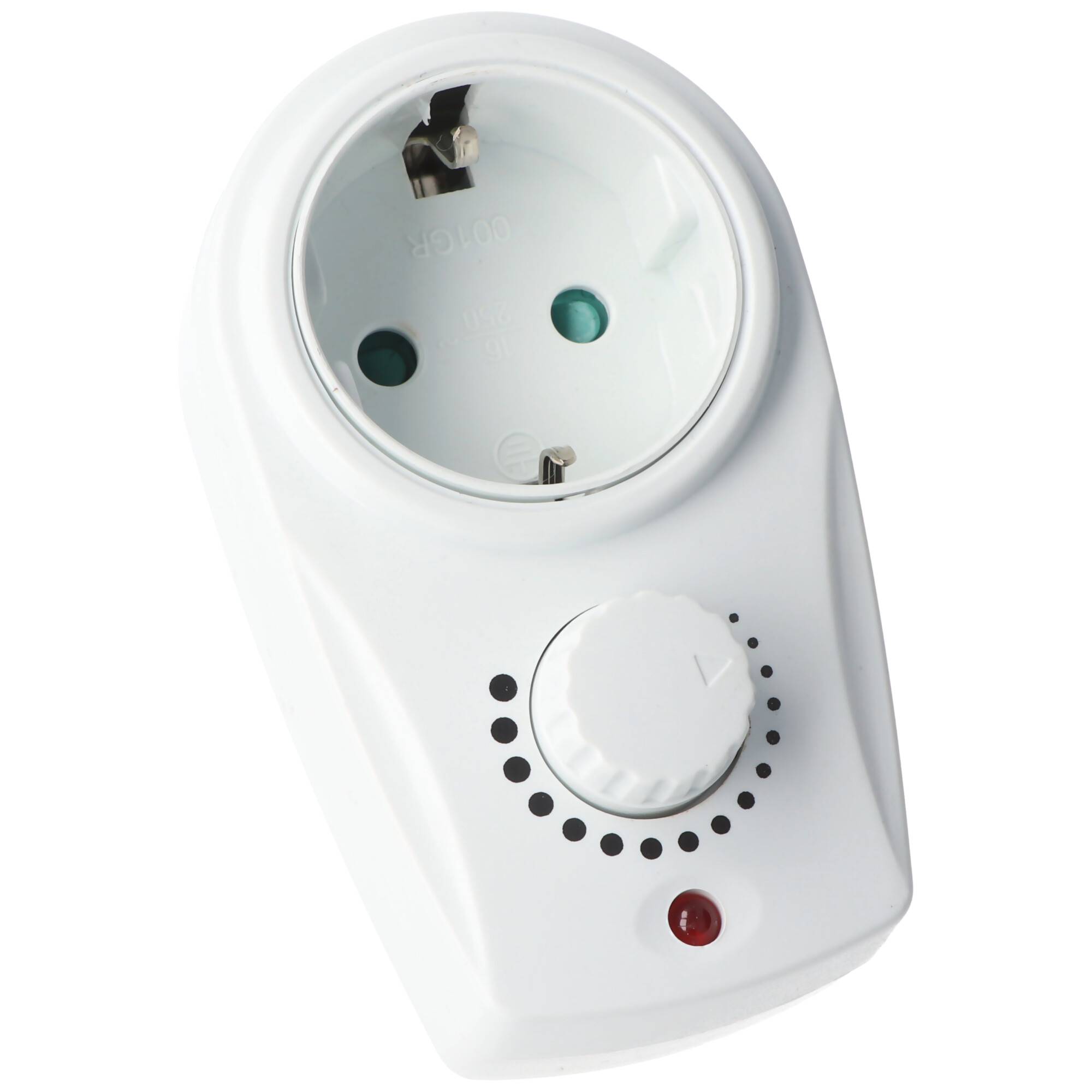 Zwischenschalter 1x Schutzkontakt weiß mit Dimmer