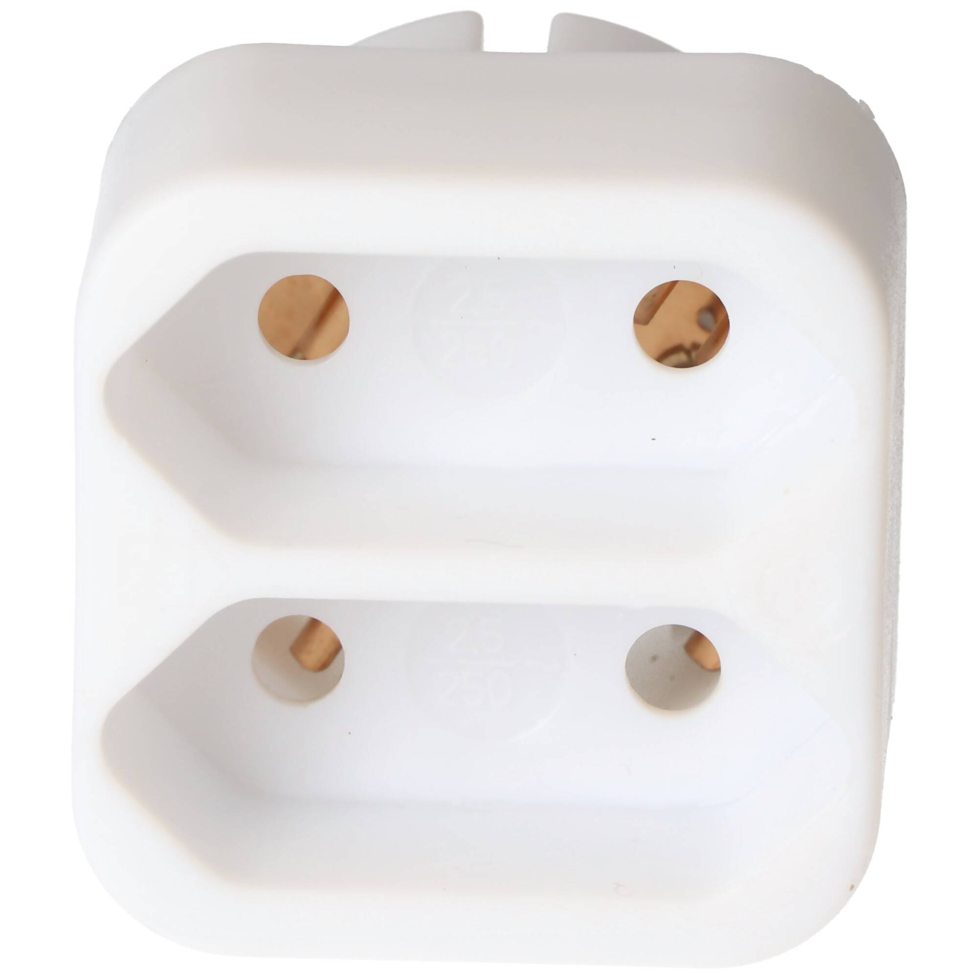 Multistecker 2x Euro weiß, 2fach Ausgang Steckdosenadapter in Weiß
