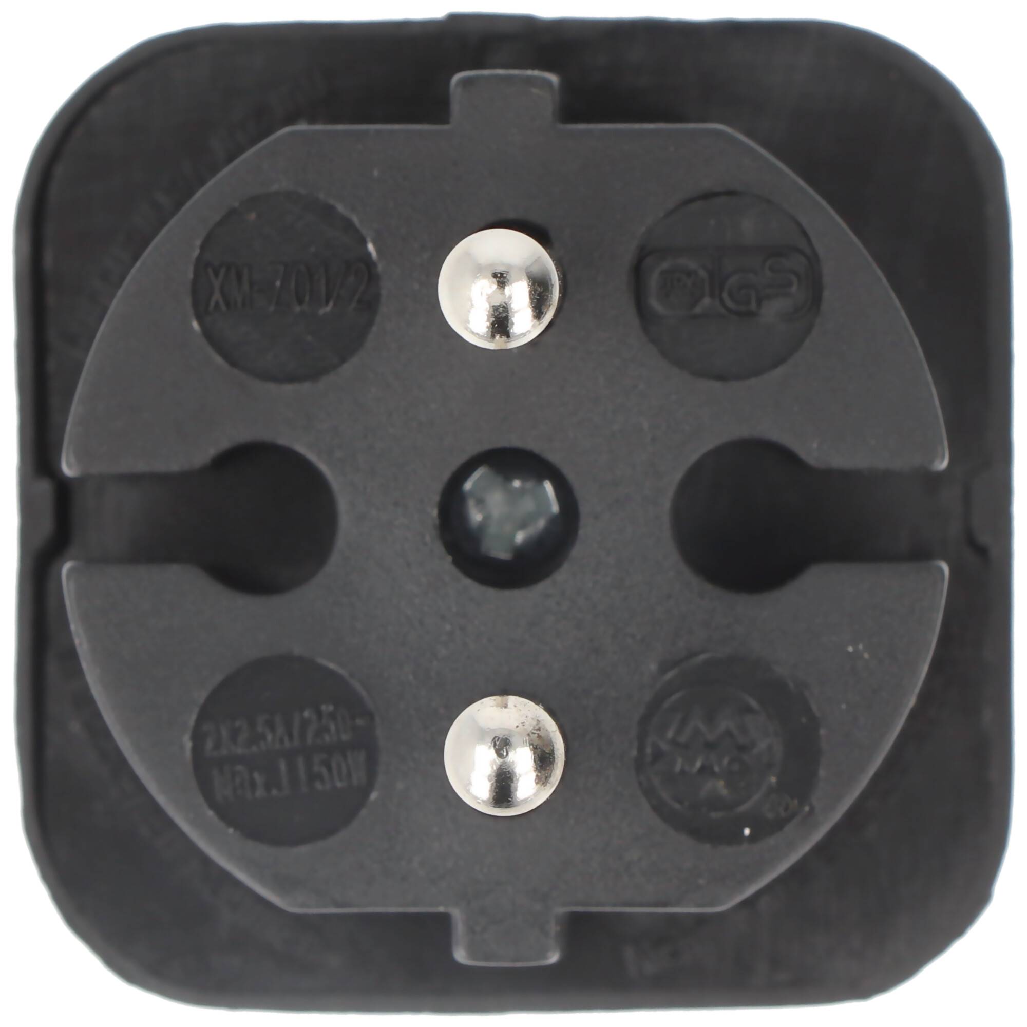 Multistecker 2x Euro schwarz