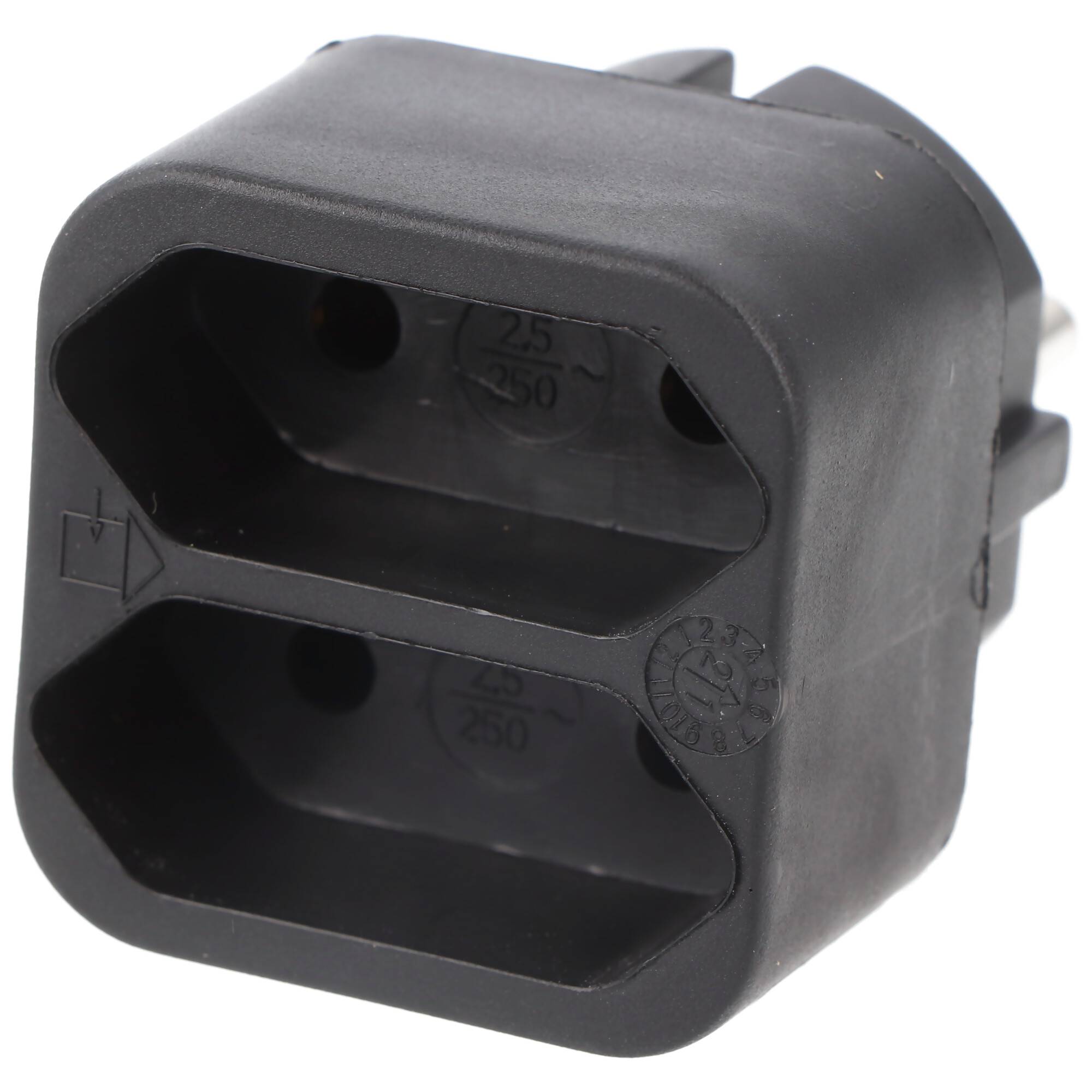 Multistecker 2x Euro schwarz