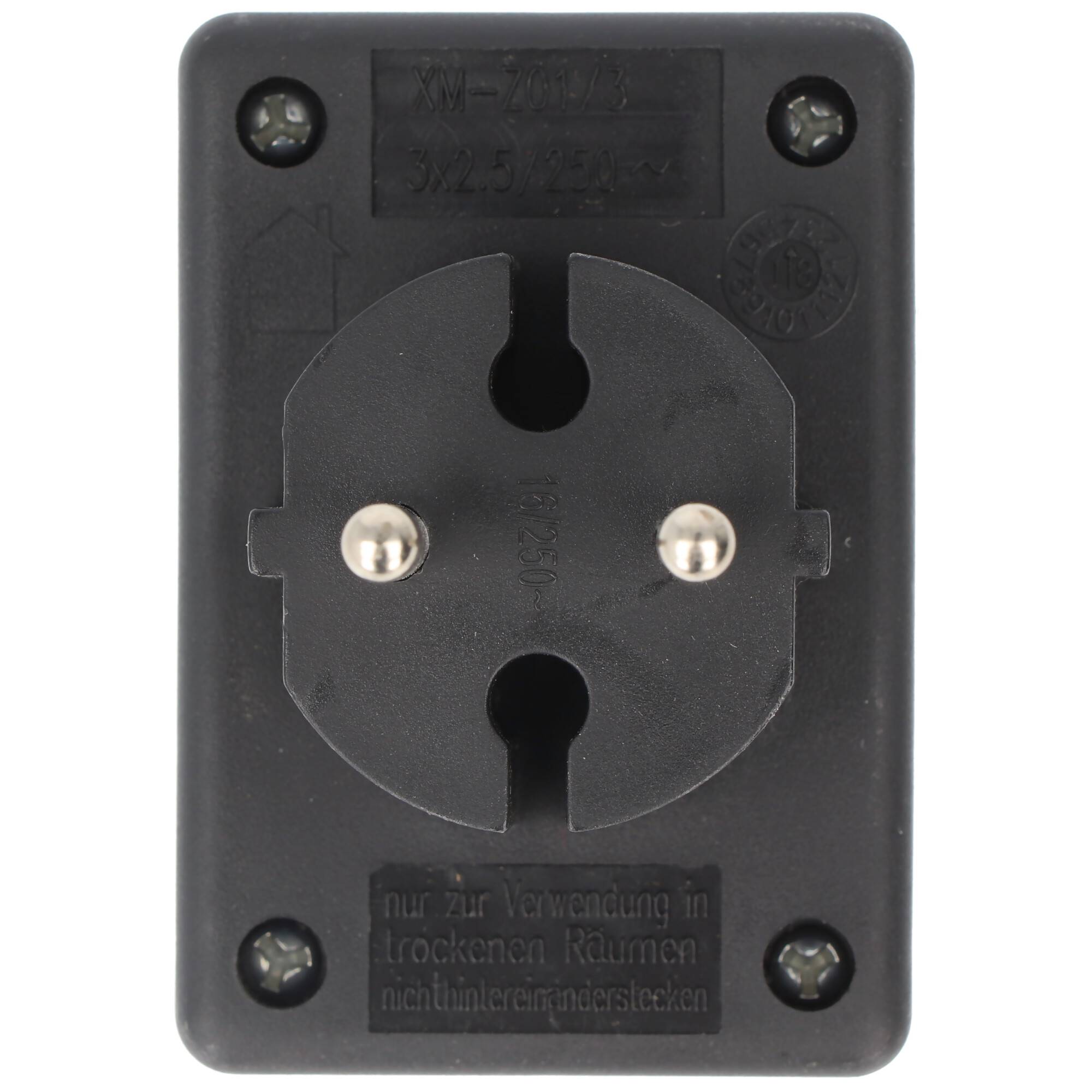 Multistecker 3x Euro schwarz